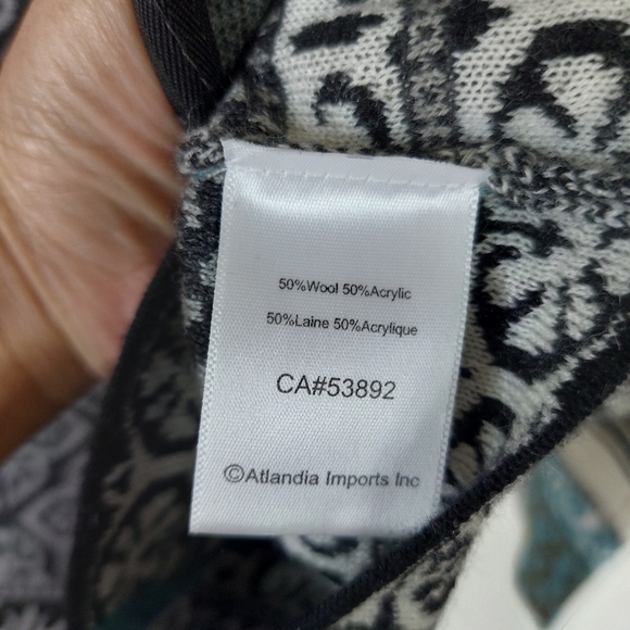 Icelandic Design Full Zip Wool Blend Nordic Sweater Size M - Picture 5 of 10